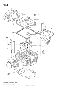 VZR1800Z Задняя головка цилиндров