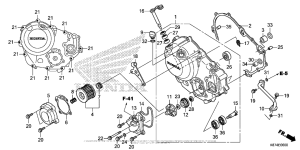 CMX300 Крышка картера правая