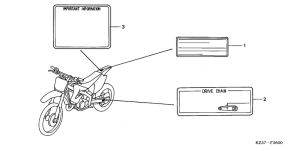 CR250R Лейбл предостережения