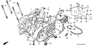 NSR50R Crankcase / oil pump