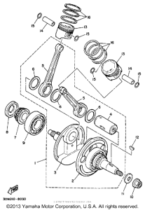 XV250 Коленчатый вал и Поршень