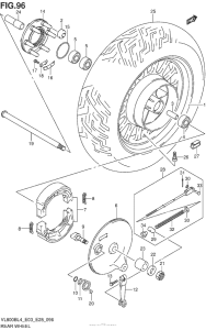 VL800B Переднее колесо