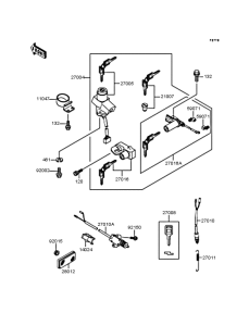 ZR750 Замок зажигания