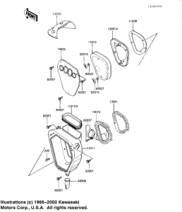 KX125 Воздухоочиститель