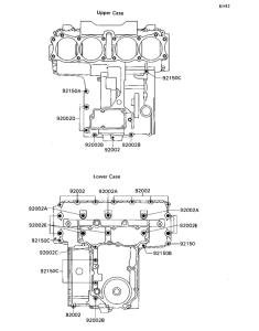 ZX750 Болты крепления картера