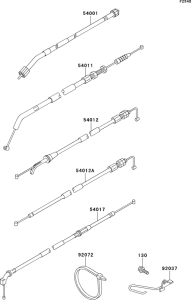 EX250 Тросы управления