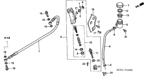 XR400R Задний тормозной цилиндр