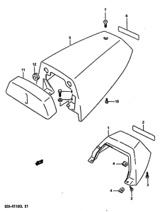 GSX-R1100 Обтекатель сидения