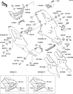 ZX750 Cowling lowers(zx750-m1)