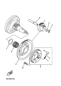 WR125R Муфта стартера