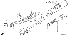 CRF100F Глушитель