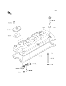 ZX900 Крышка головки цилиндров