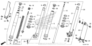CRF250L (ABS) Передняя вилка