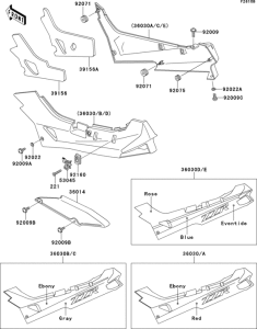ZX500 Side cover / chain case(zx500-c3)