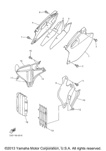 YZ426FM Боковые обтекатели