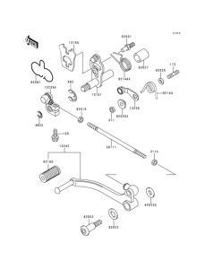 KLE500 Механизм переключения передач