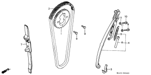 CB450S Цепь грм / натяжное устройство