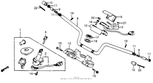 CX650 Handlebar + top bridge + key set