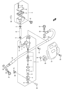 DR-Z400 Задний тормозной цилиндр