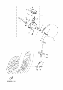 WR125X Передний тормозной цилиндр
