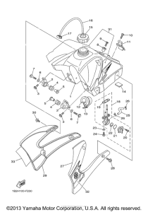TTR125EW Топливный бак