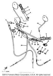 XT125J Руль -тросы