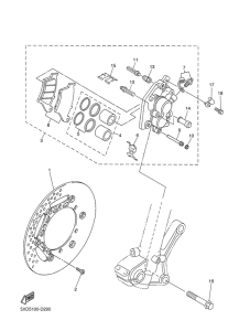 YZ250F Передний суппорт
