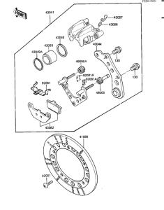KZ1100 Передний суппорт