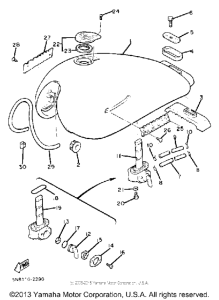 XJ650J Топливный бак