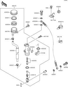 ZX400 Задний торм цилиндр