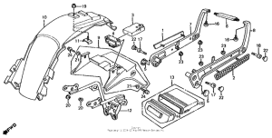 CB700SC Задний бампер