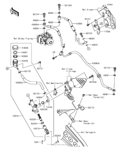 ZX636 Задний торм цилиндр