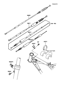 KDX80 Тросы управления