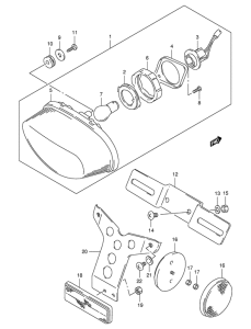 XF650 Задний комбинированный сигнал