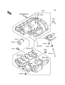 ZX250 Картер двигателя