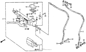 XR350R Front brake master cylinder 84-85