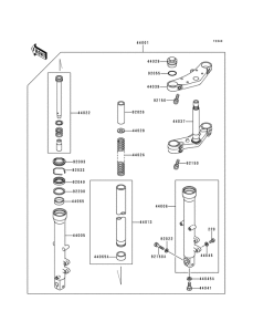 ZR550 Вилка передней оси
