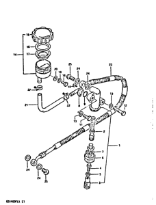 GSX400 Задний тормозной цилиндр