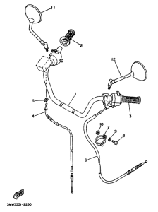 SR125 Steering handle. cable
