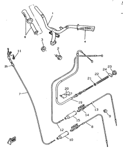 CW50RS Steering handle. cable