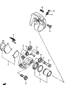 GS450 Передний суппорт тормозной