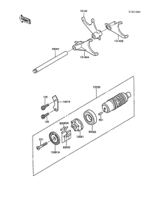 ZX1000 Валы и вилки переключения передач
