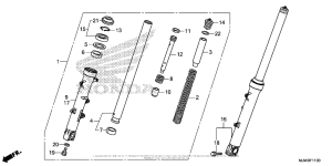 CB500F (ABS) Передняя вилка