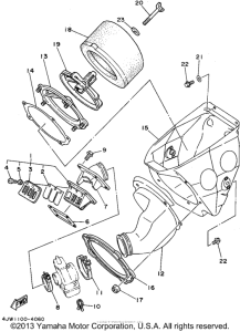 WR250Z Впускная система