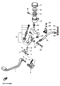 FJ1200 FJ1200B Задний тормозной цилиндр