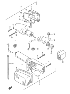 DR800 Поворотники