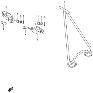 RM125 Stand - footrest