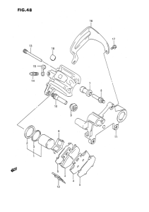 DR350 Задний суппорт