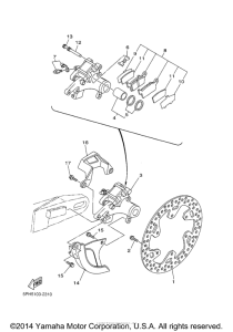 WR250FP Задний суппорт