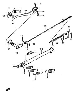 DR600 Stand-rear brake